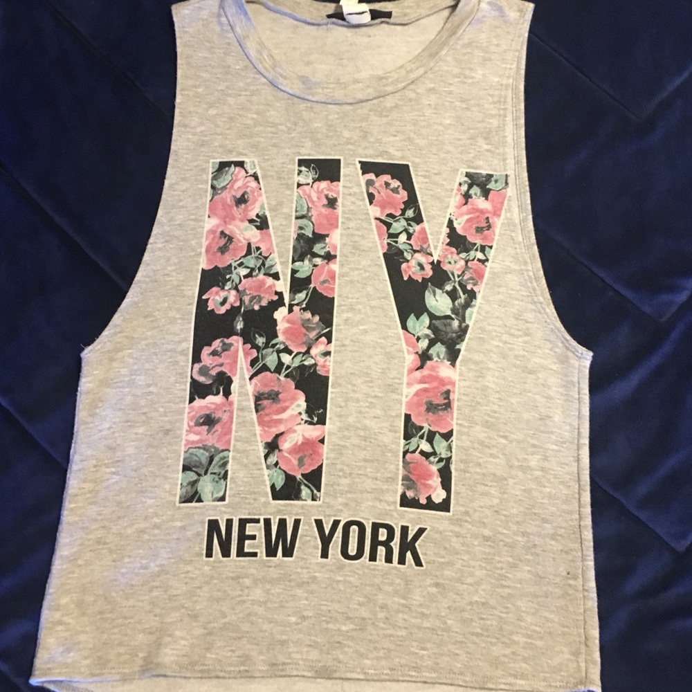 New York floral tee